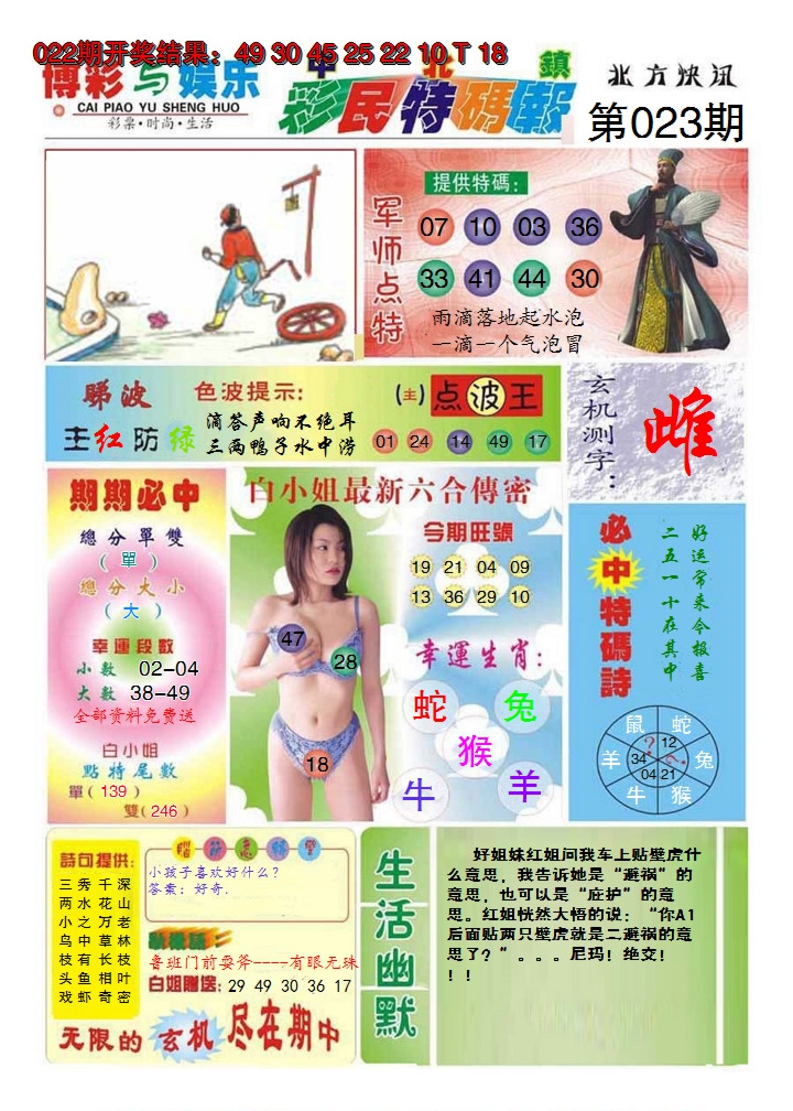2025023期中北彩民特码报