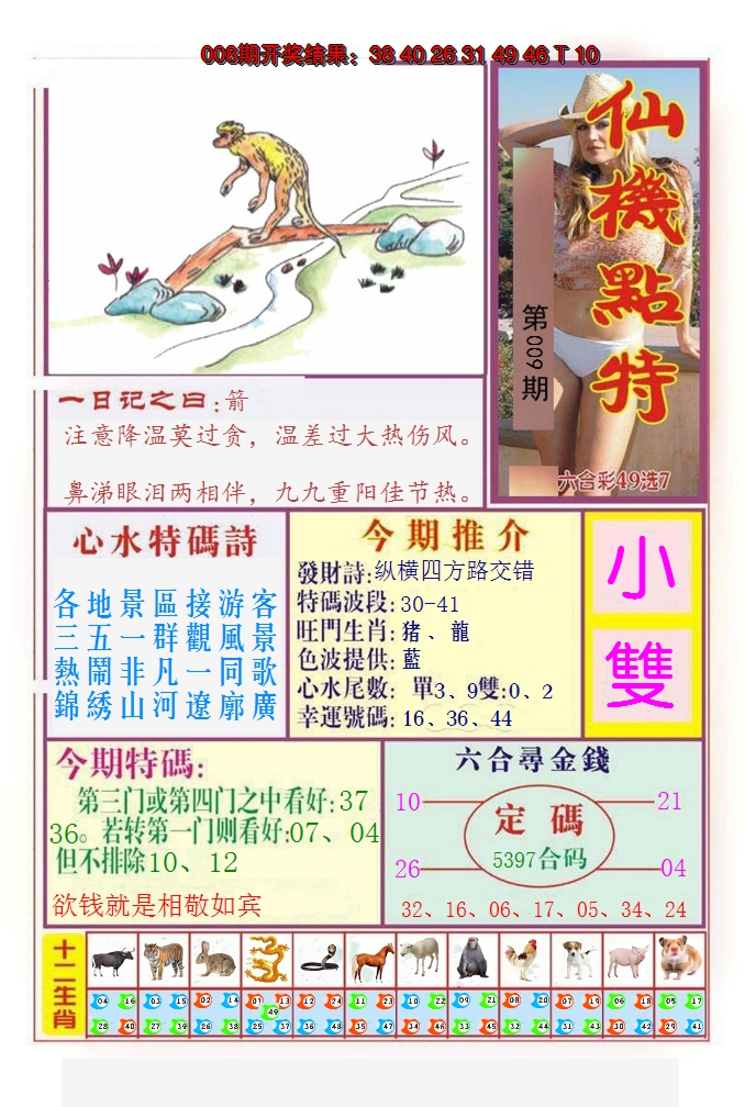 2025009期仙机点特