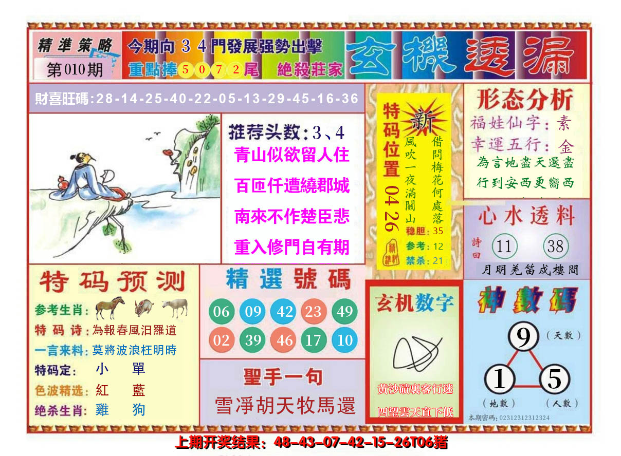 2025010期玄机透漏