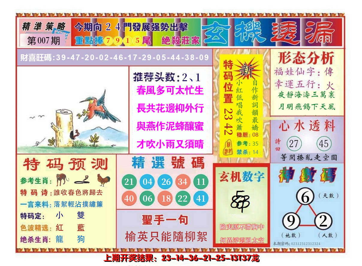 2025007期玄机透漏