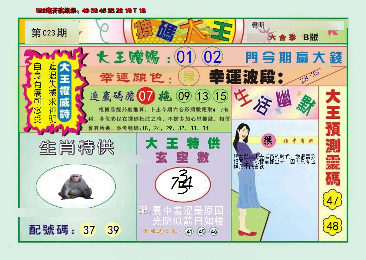 2025023期特码大王B