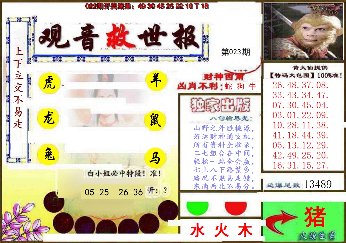 2025023期(另)观音救世密报