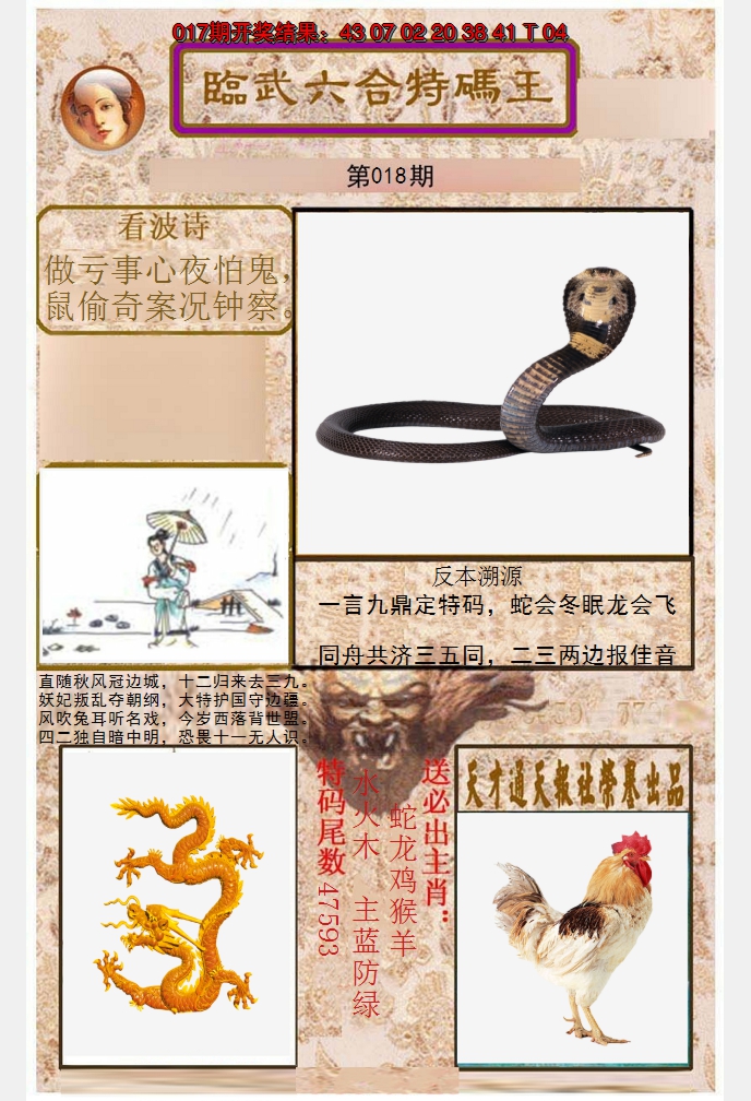 2025018期临武六合特码王