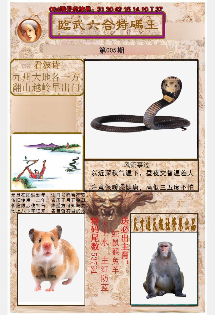 2025005期临武六合特码王