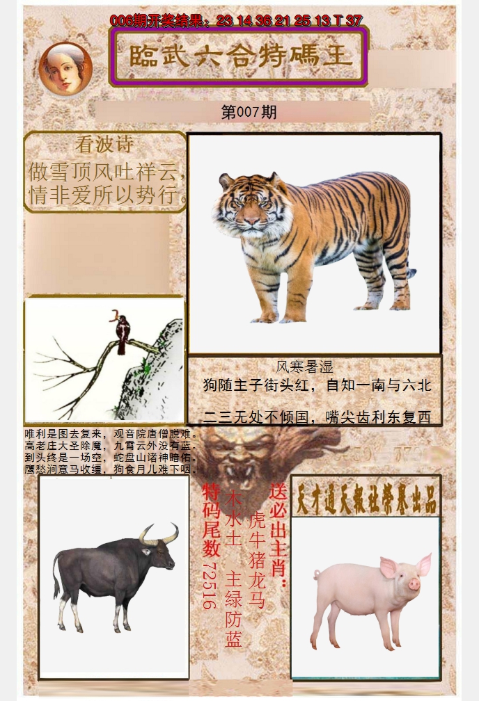 2025007期临武六合特码王