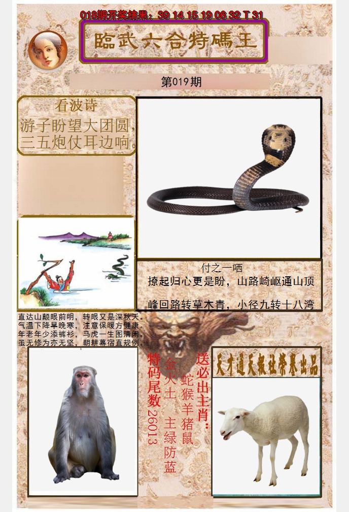 2025019期临武六合特码王
