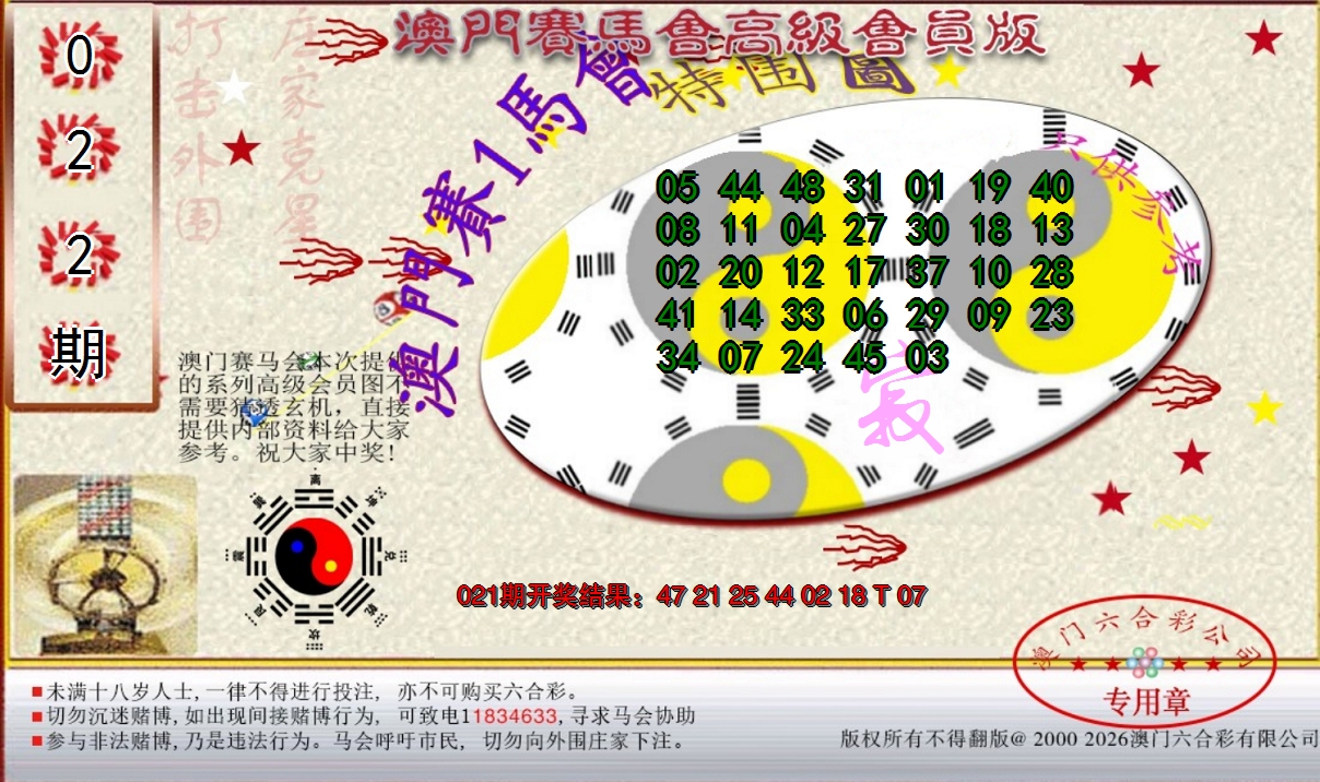 2025022期赛马会高级特围图
