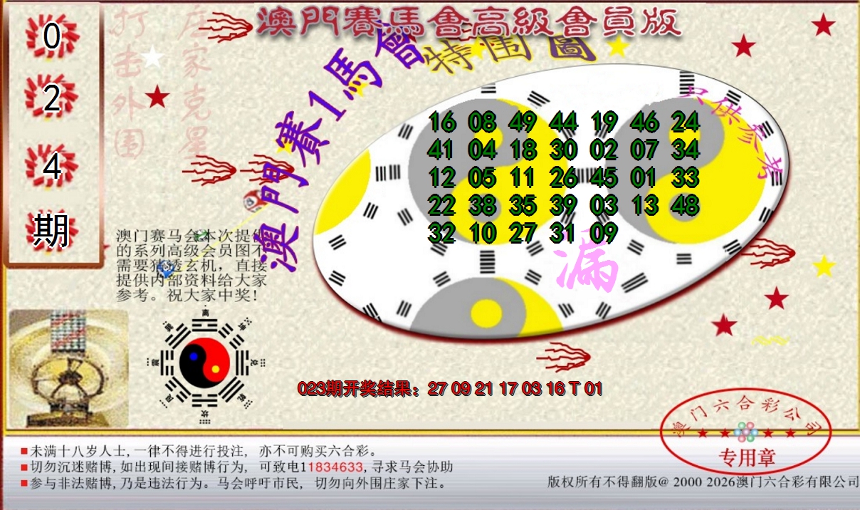 2025024期赛马会高级特围图