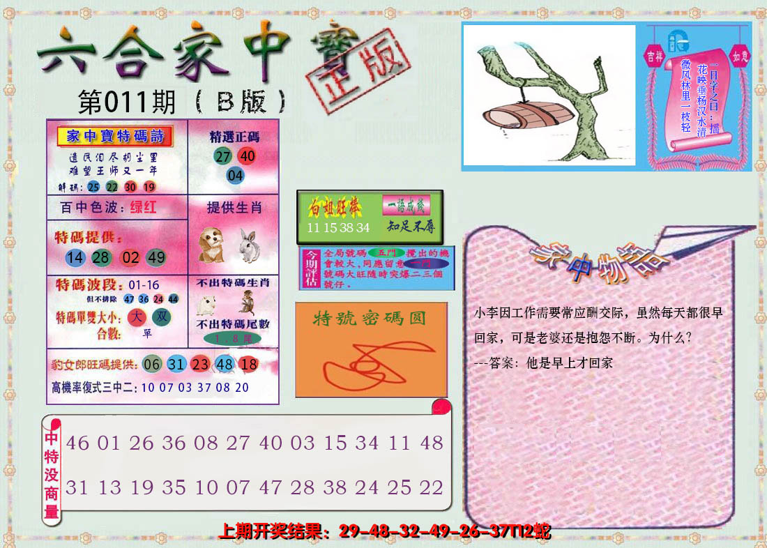 2025011期六合家中宝B