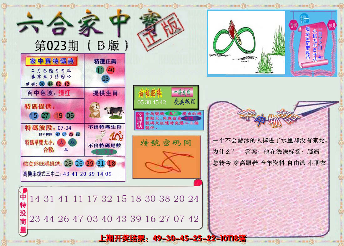 2025023期六合家中宝B