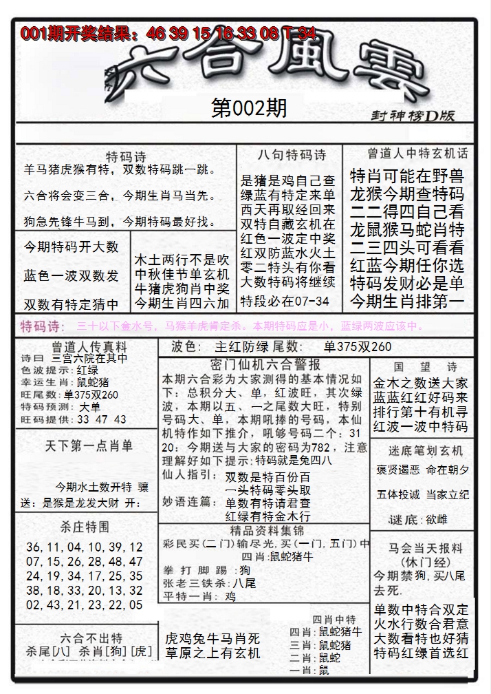 2025002期六合风云A