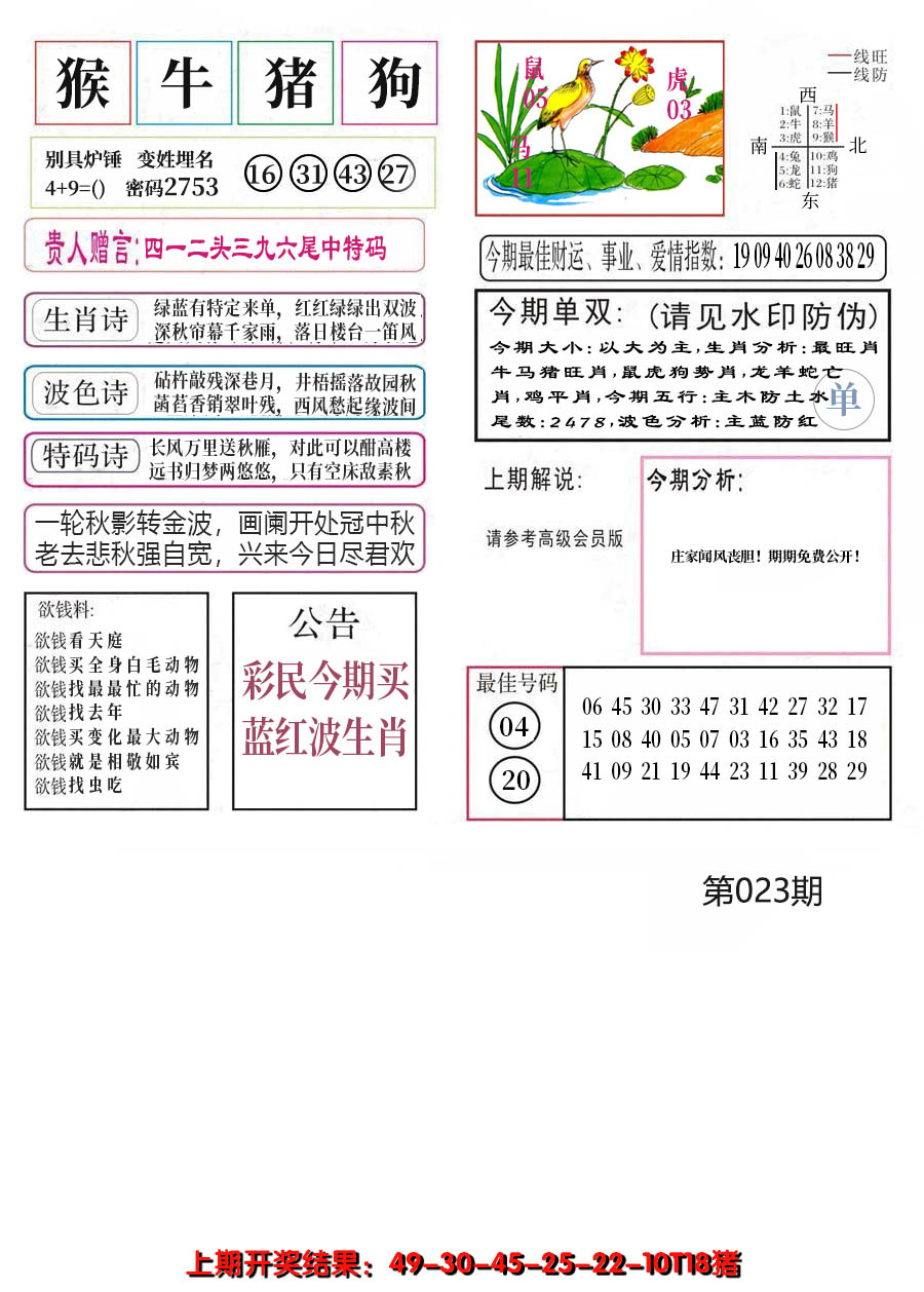 2025023期凤凰闲情A