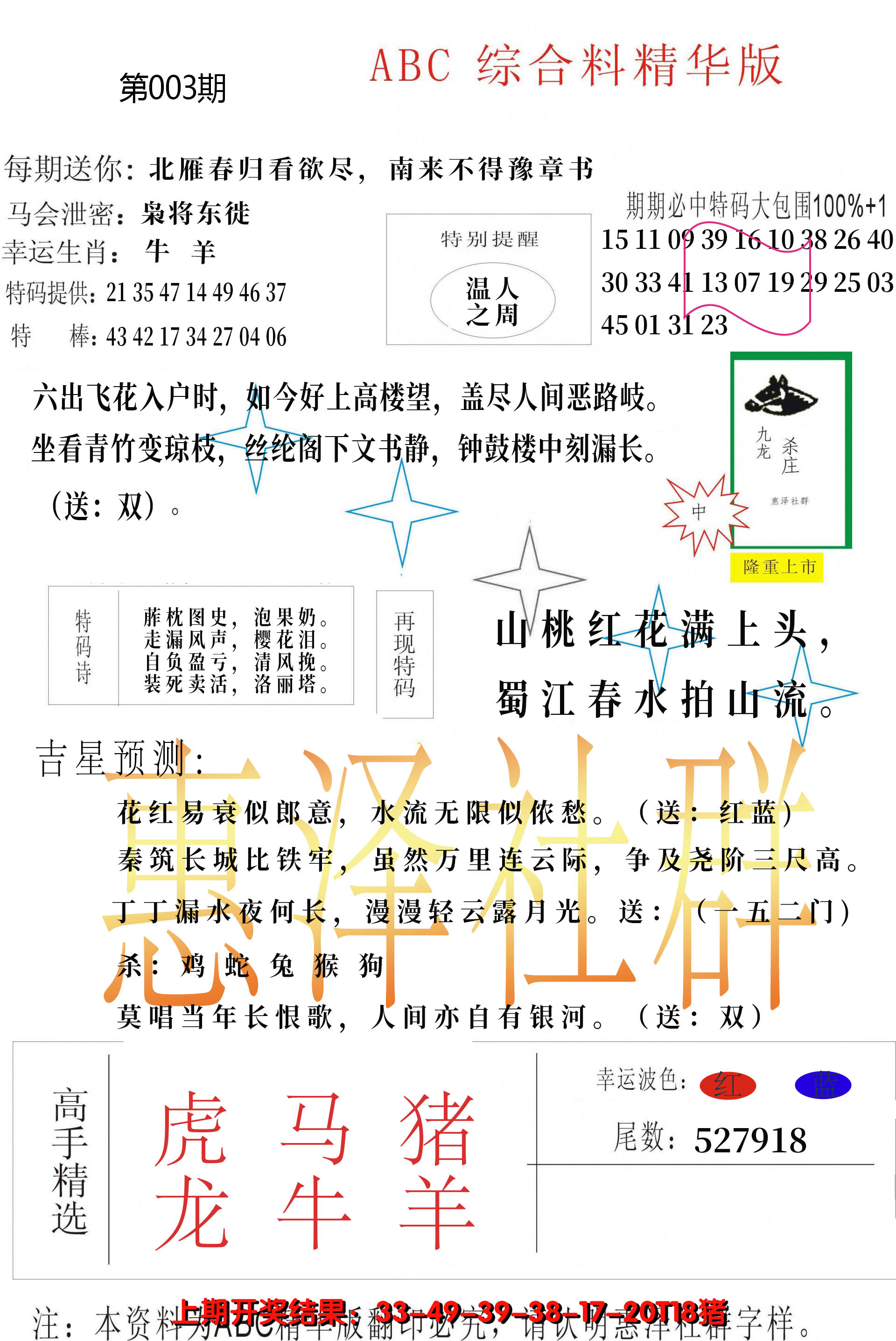 2025003期综合正版资料