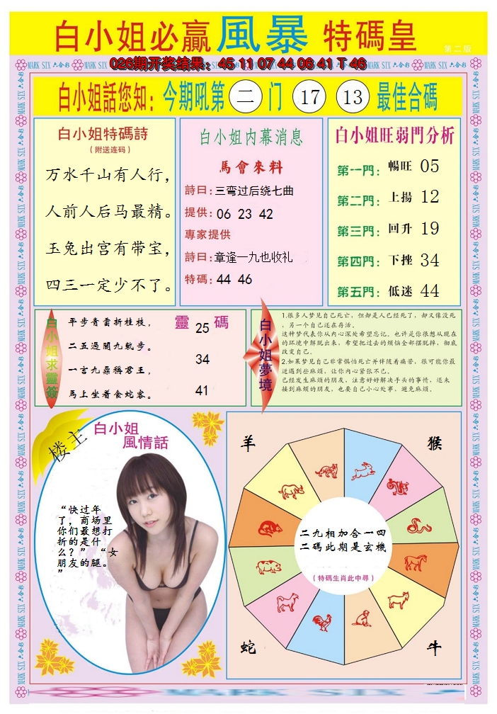 2025027期白小姐必赢B