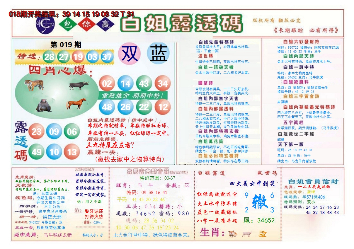 2025019期马会专刊B