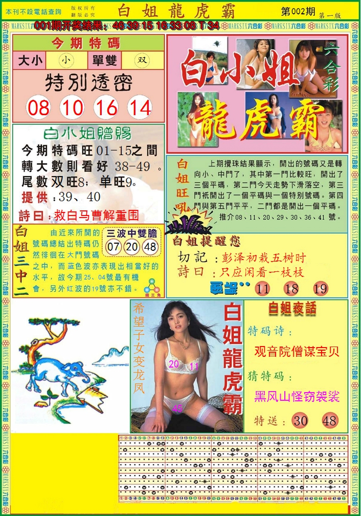 2025002期白小姐龙虎霸A