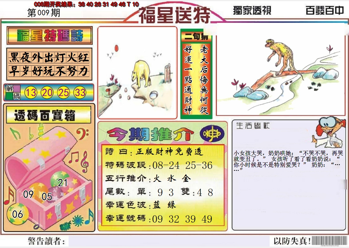 2025009期福星送特