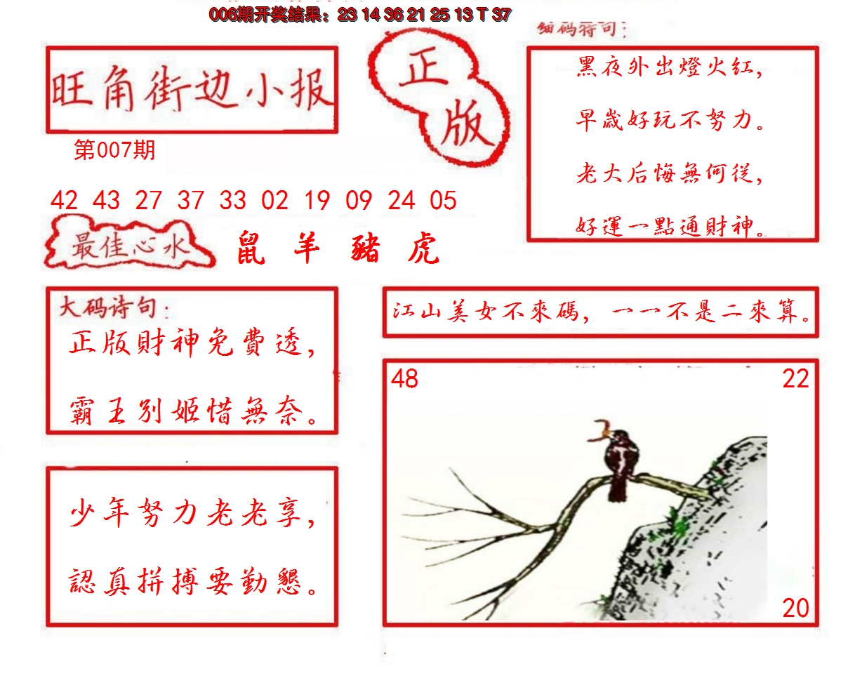 2025007期旺角街边小报
