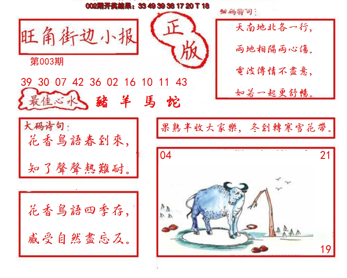 2025003期旺角街边小报