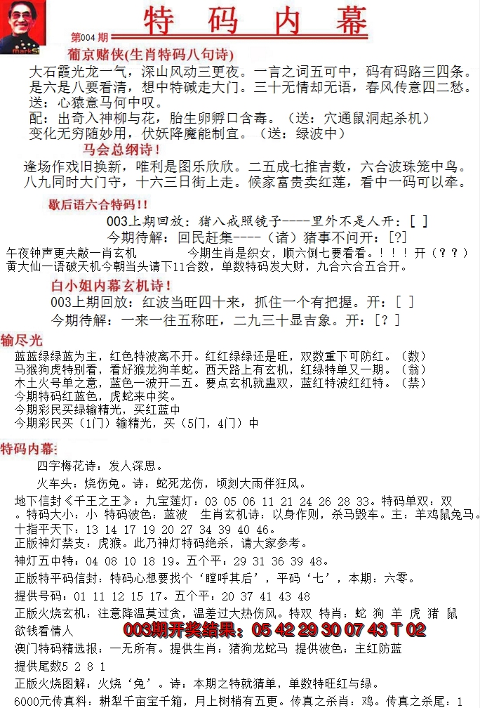 2025004期特码内幕A