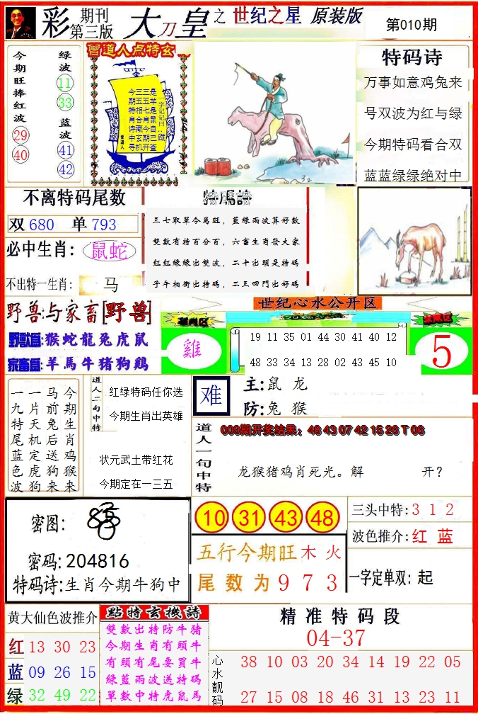 2025010期大刀皇之(世纪之星)