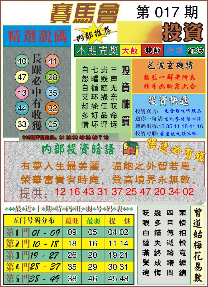 2025017期马会投资