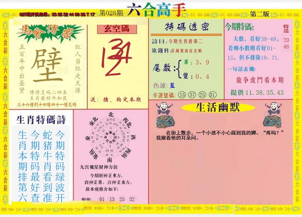 2025028期六合高手B