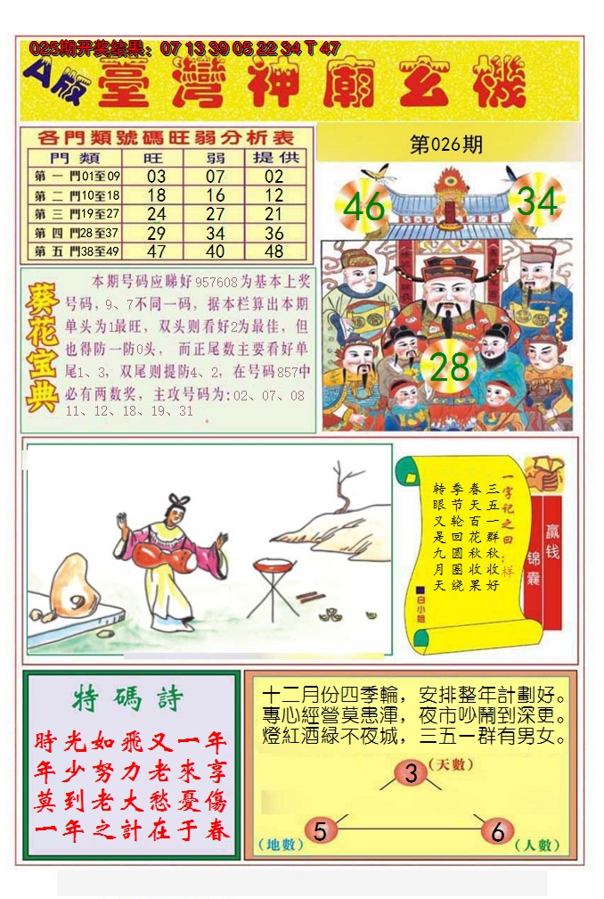 2025026期台湾神庙A