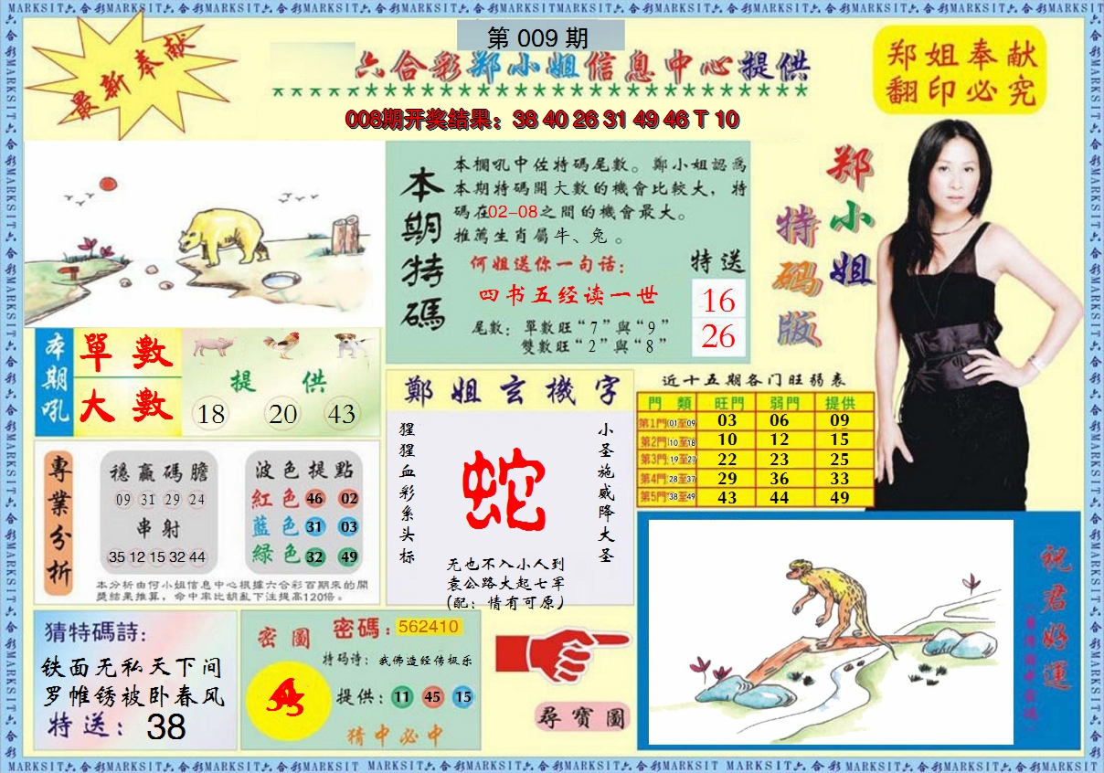 2025009期郑小姐特码报A
