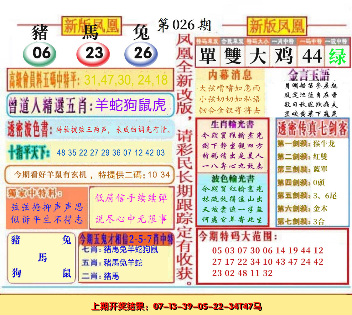 2025026期二代凤凰报