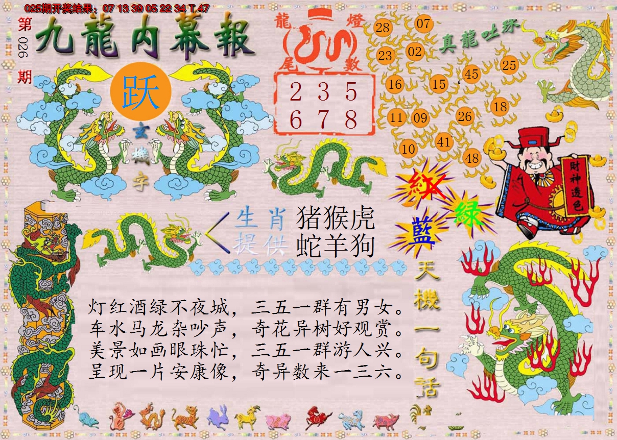 2025026期正版九龙内幕报