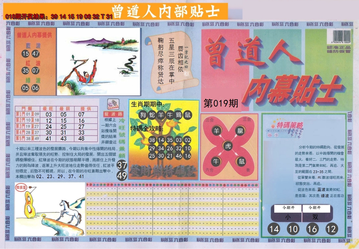 2025019期曾道人内幕贴士A