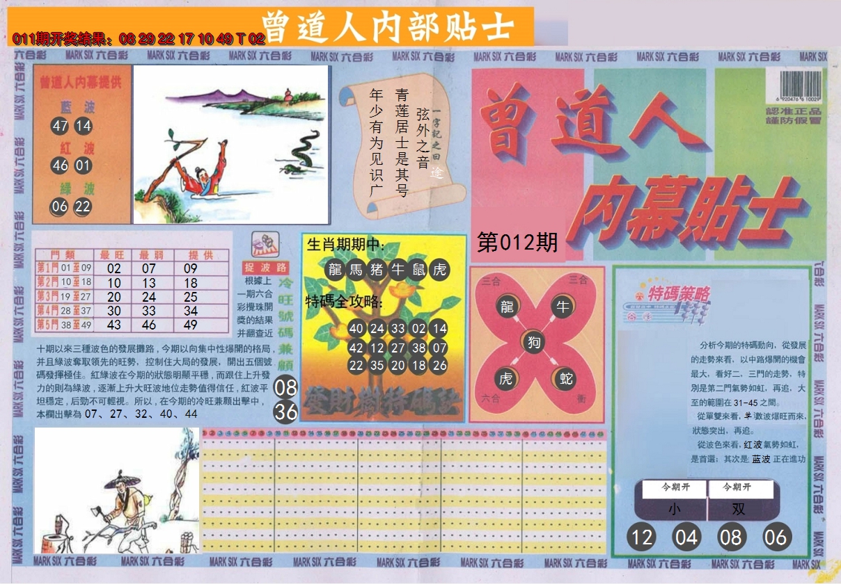 2025012期曾道人内幕贴士A