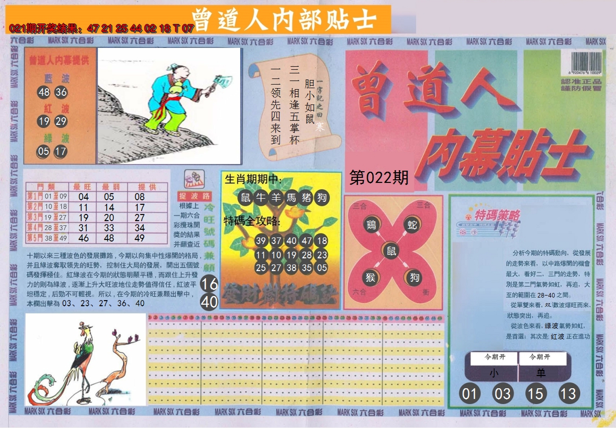 2025022期曾道人内幕贴士A