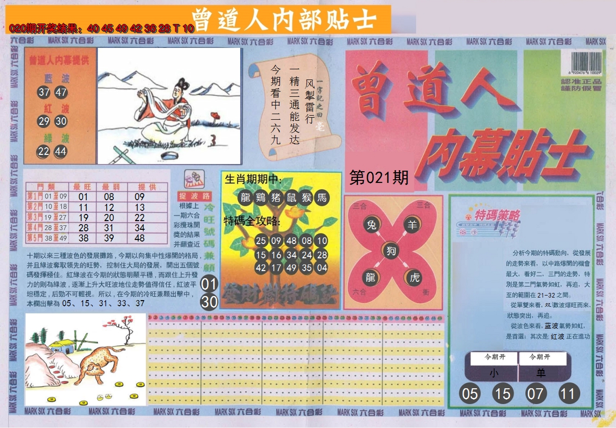 2025021期曾道人内幕贴士A