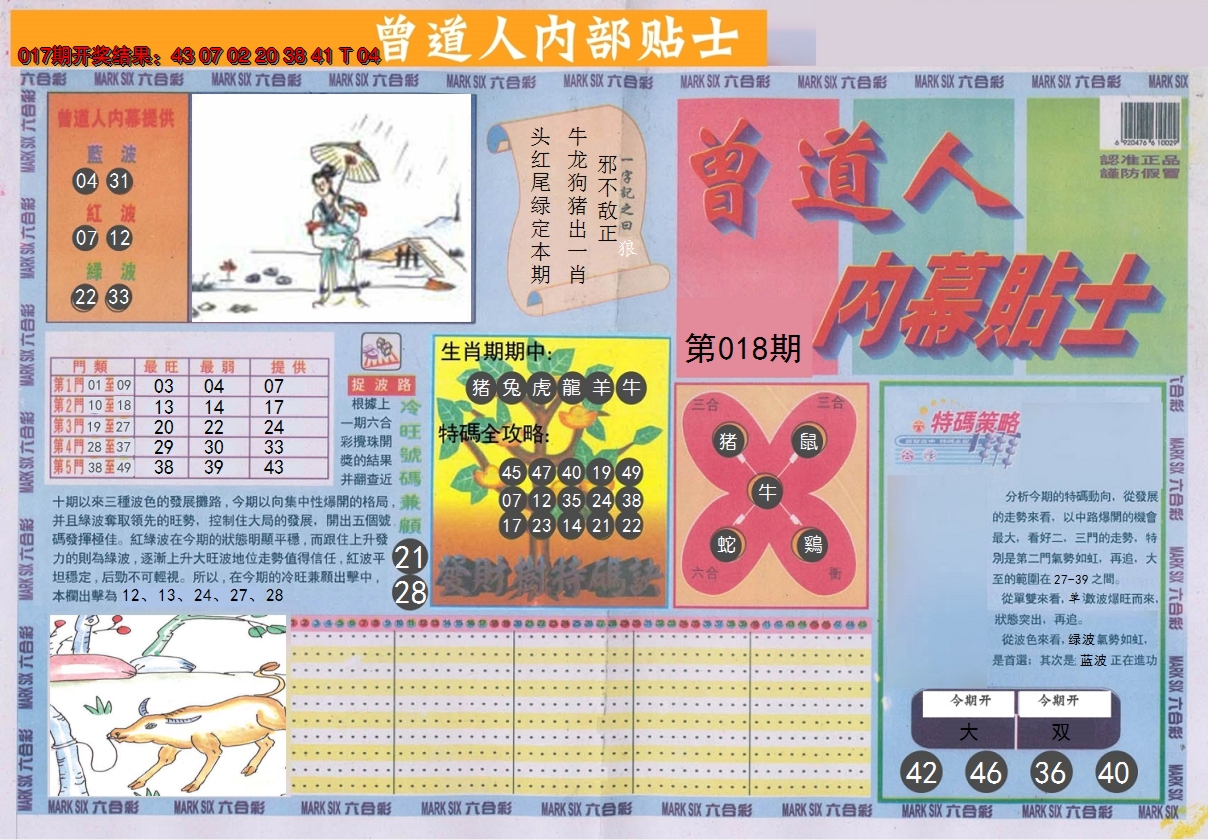 2025018期曾道人内幕贴士A