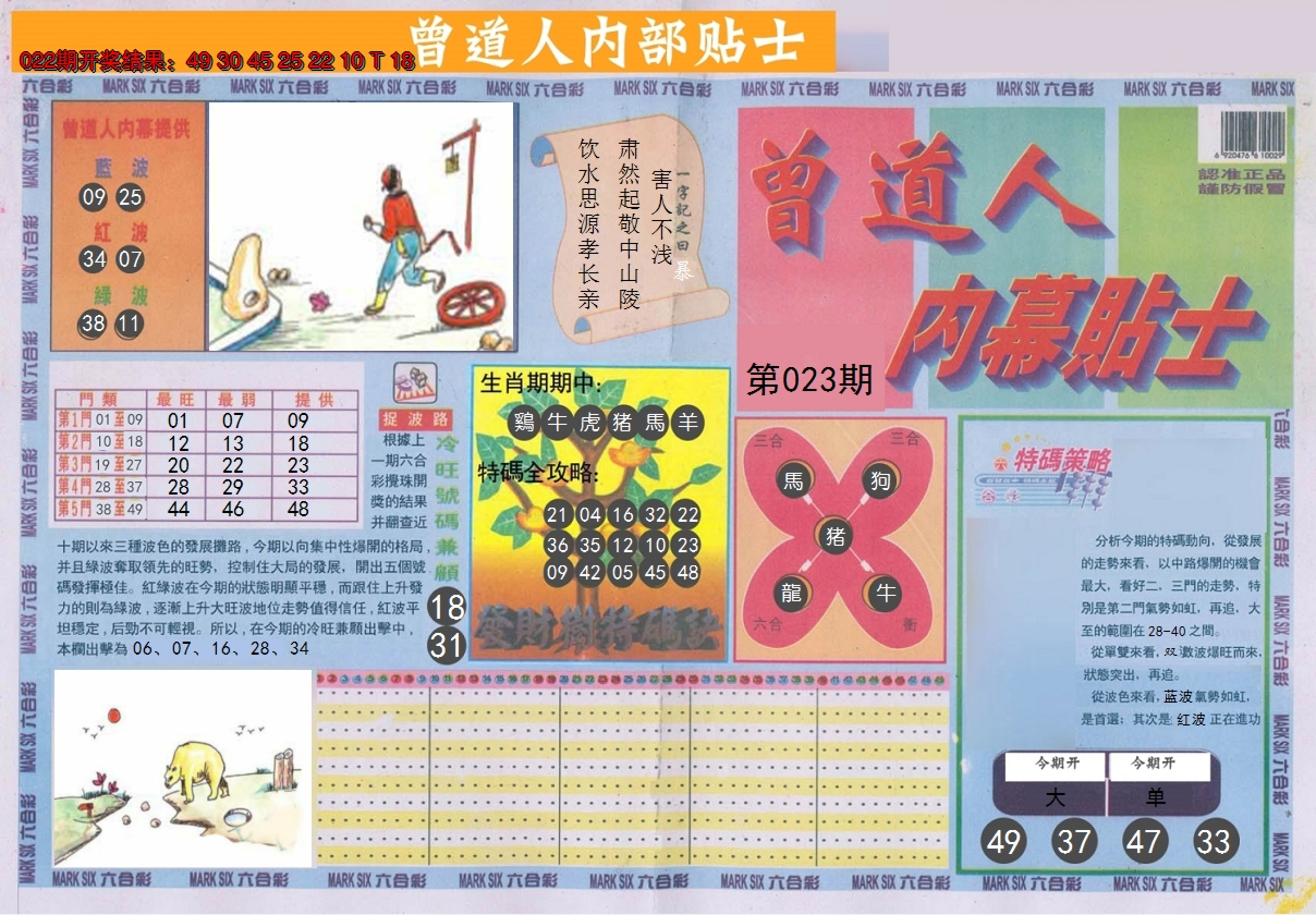 2025023期曾道人内幕贴士A
