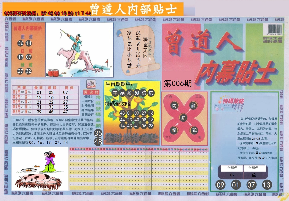 2025006期曾道人内幕贴士A