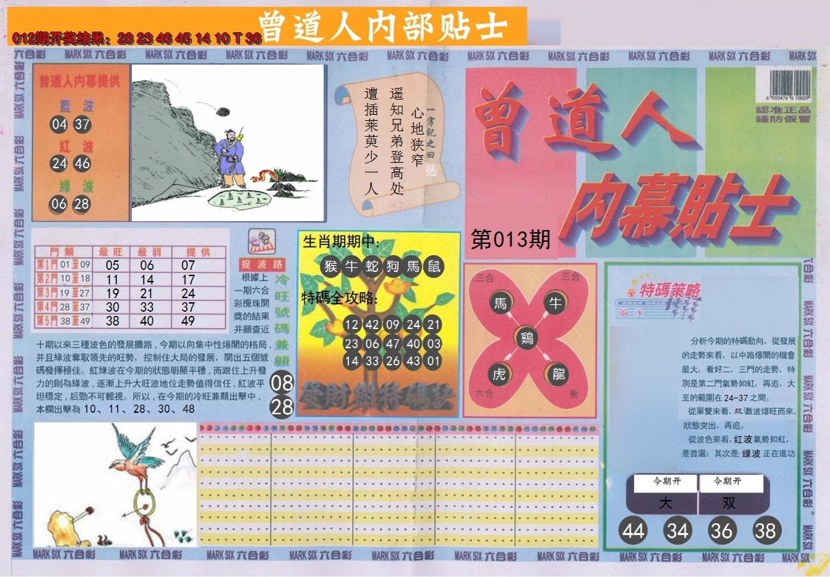 2025013期曾道人内幕贴士A