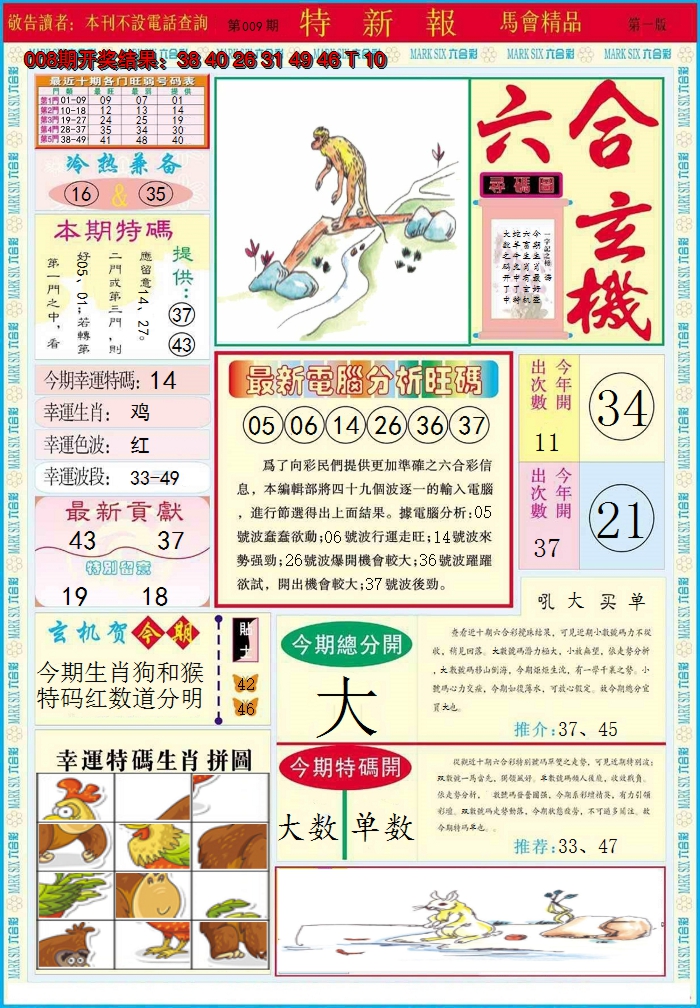 2025009期特新报A