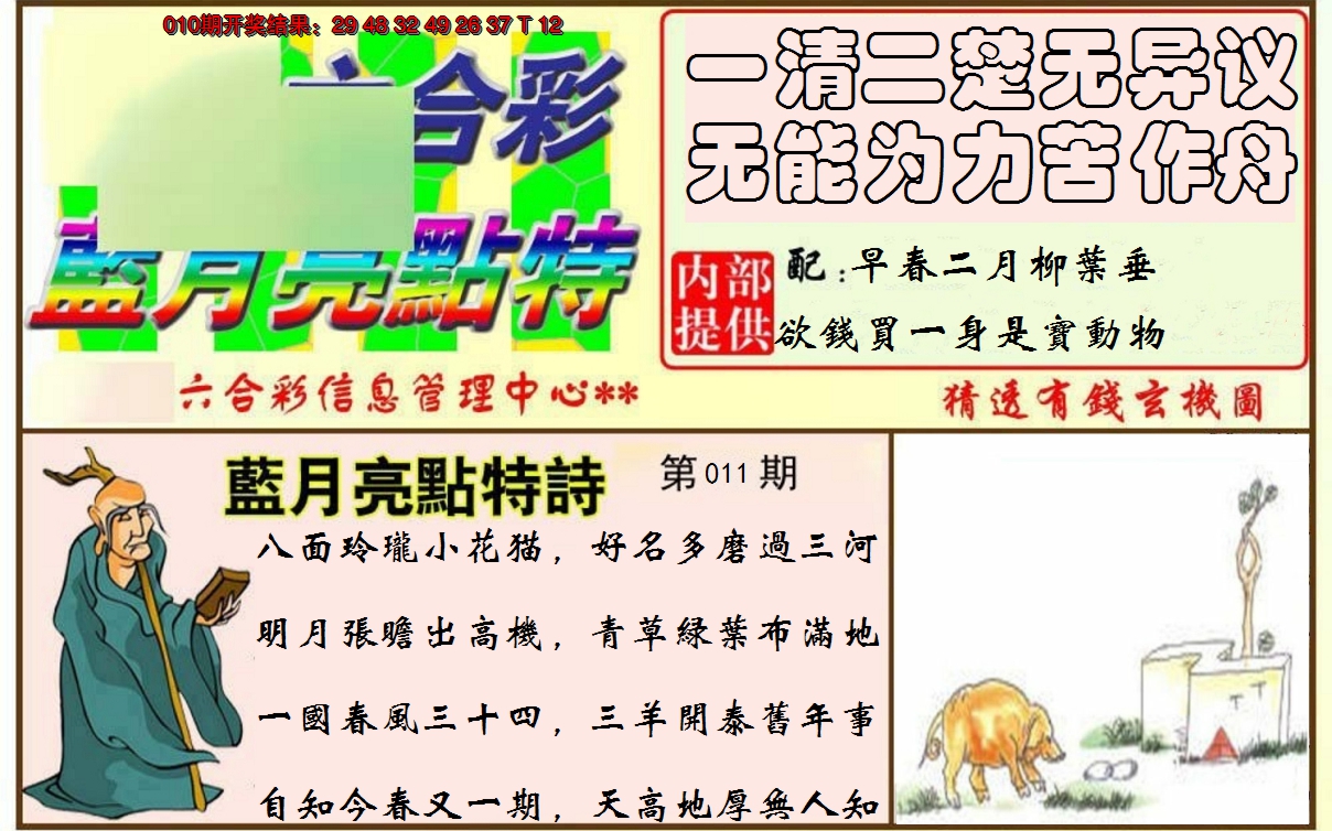 2025011期蓝月亮点特码