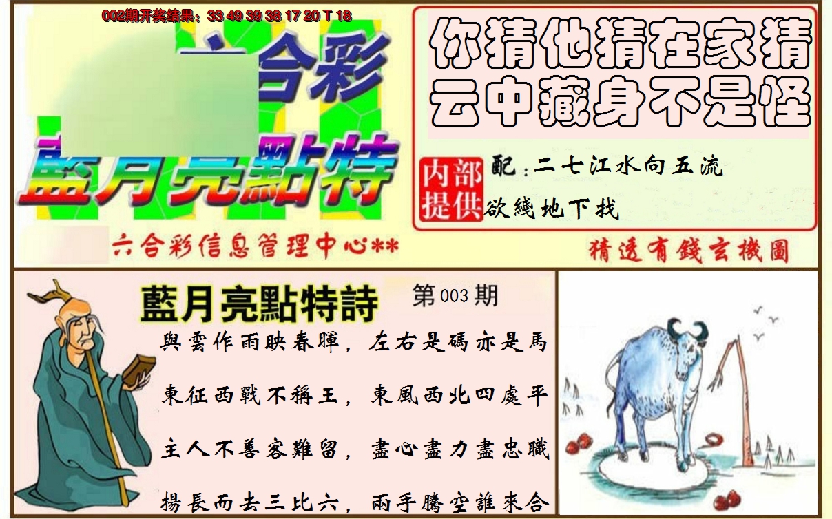 2025003期蓝月亮点特码