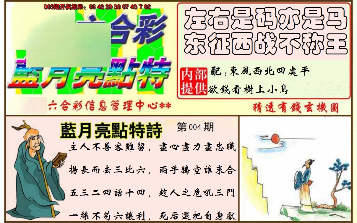 2025004期蓝月亮点特码