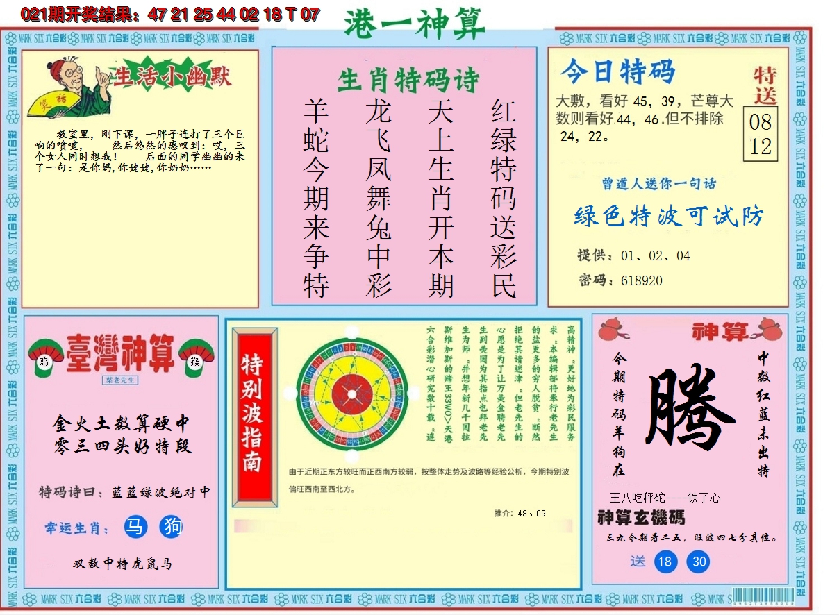 2025022期港台神算B