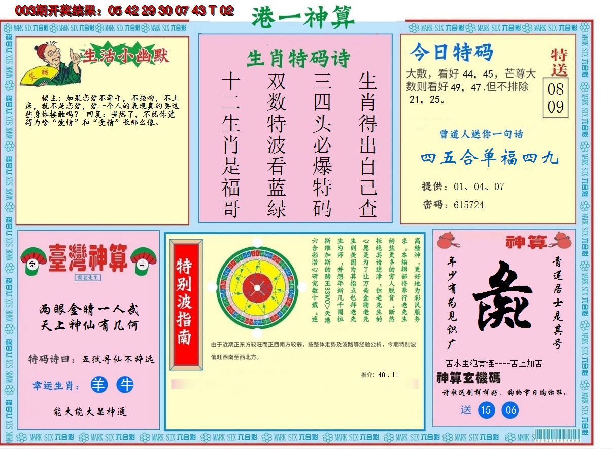 2025004期港台神算B