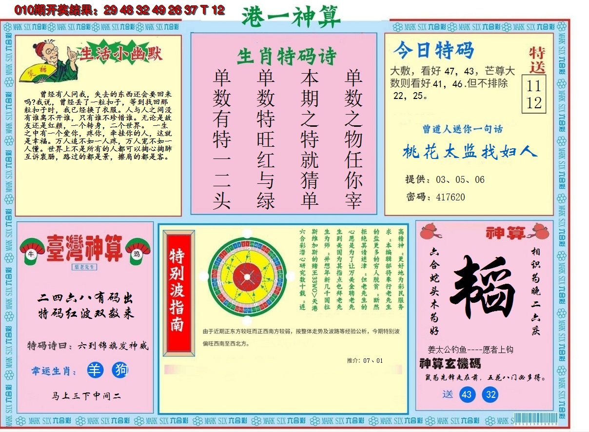 2025011期港台神算B