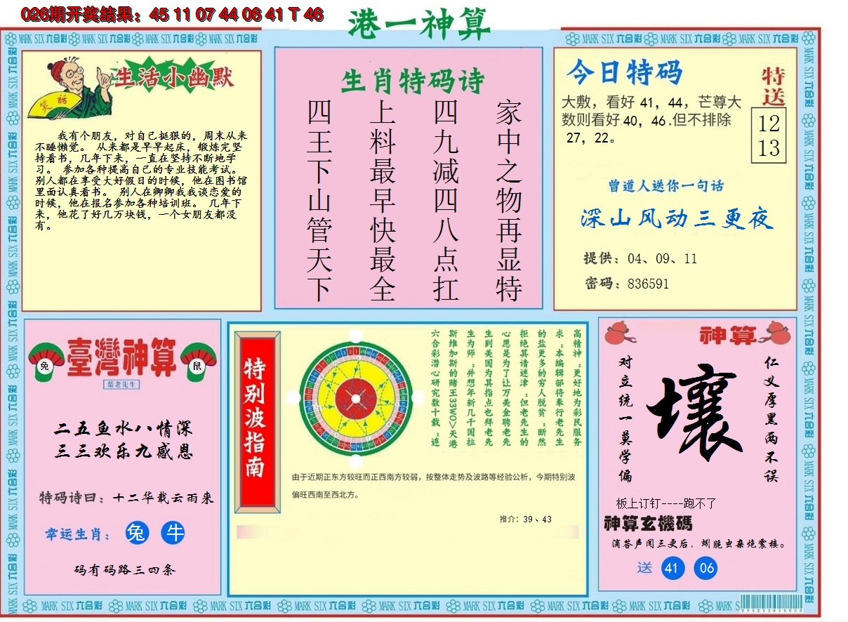 2025027期港台神算B