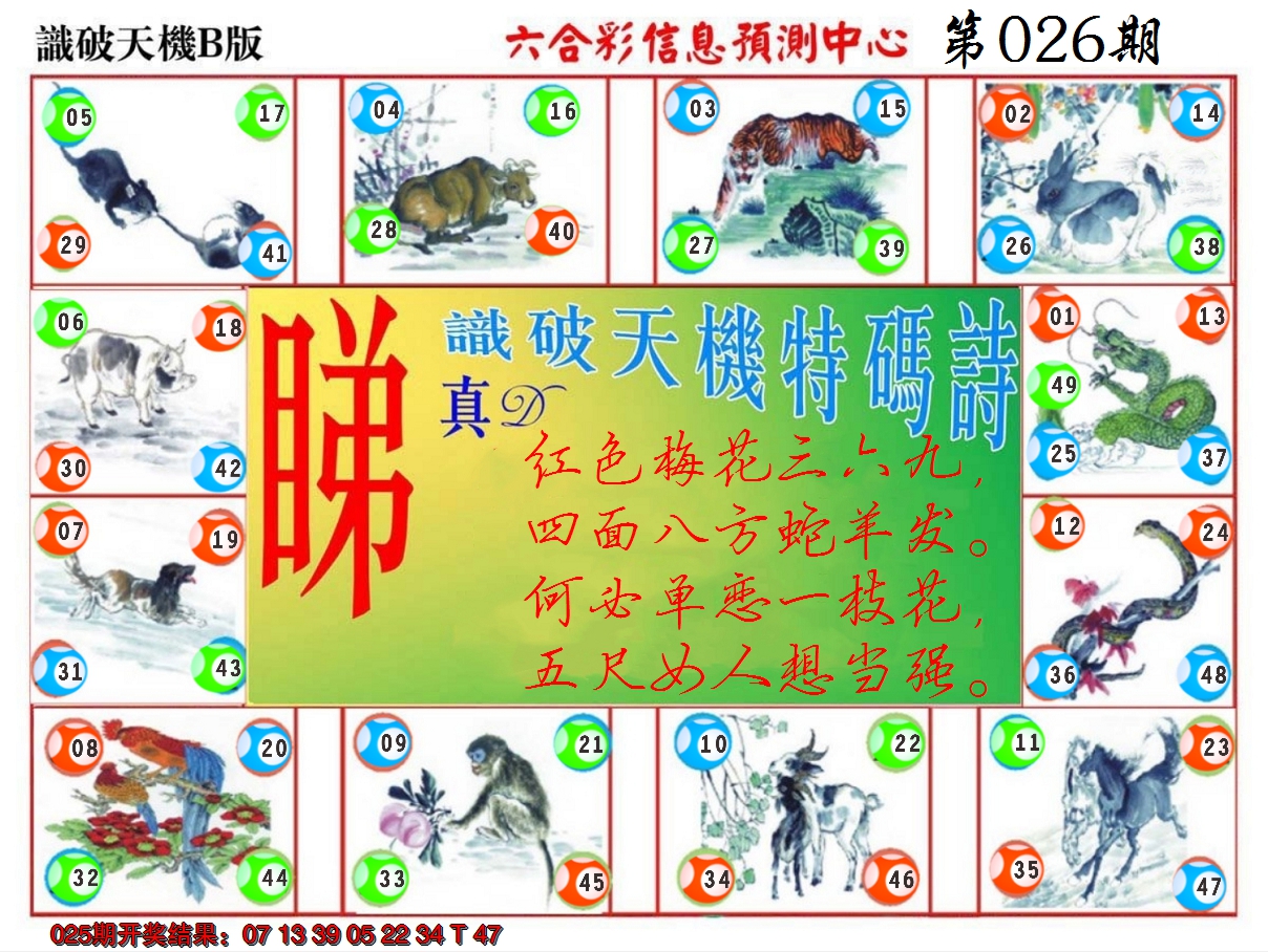 2025026期识破天机B版
