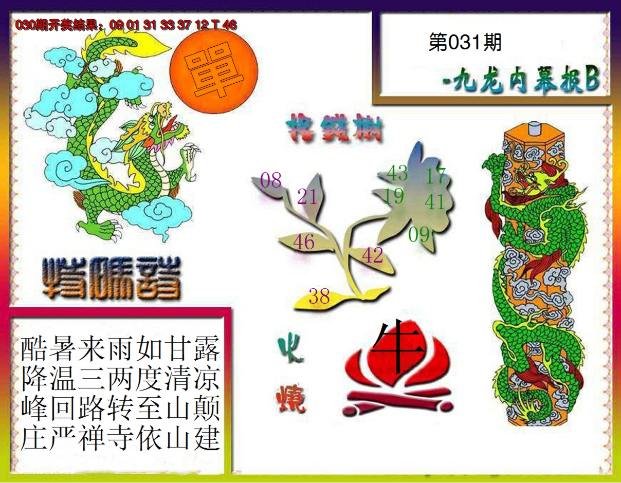 2025031期九龙内幕特肖图a