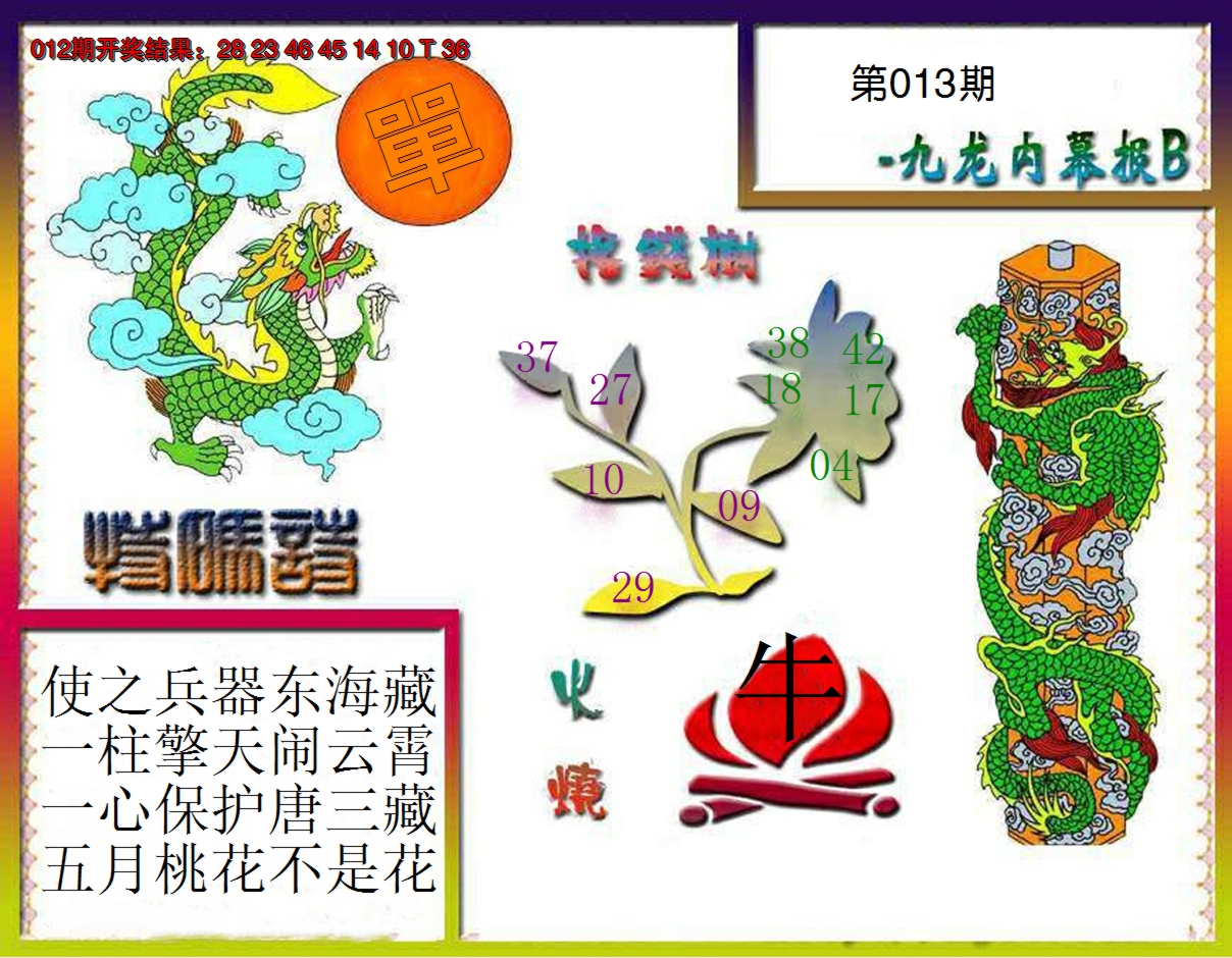 2025013期九龙内幕特肖图a